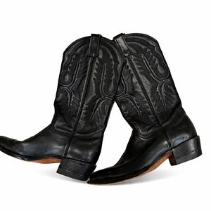 STETSON CORDED & BURNISHED LEATHER BOOT HANDMADE 100% Leather 9D EUC